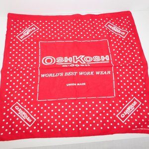 Vintage Oshkosh B'gosh Work Wear union Made Red Polka Dot Bandana